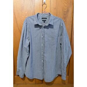 Banana Republic Grant Slim Fit Men’s XL Blue Stripe Button-Down Shirt